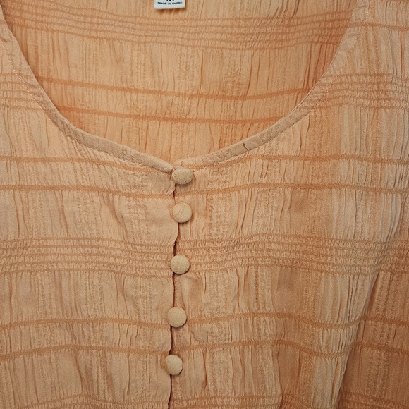 Indigo Rose Womens Dress Size m M orange Fit Flare Flowy short Sleeve NWT - Picture 5 of 10